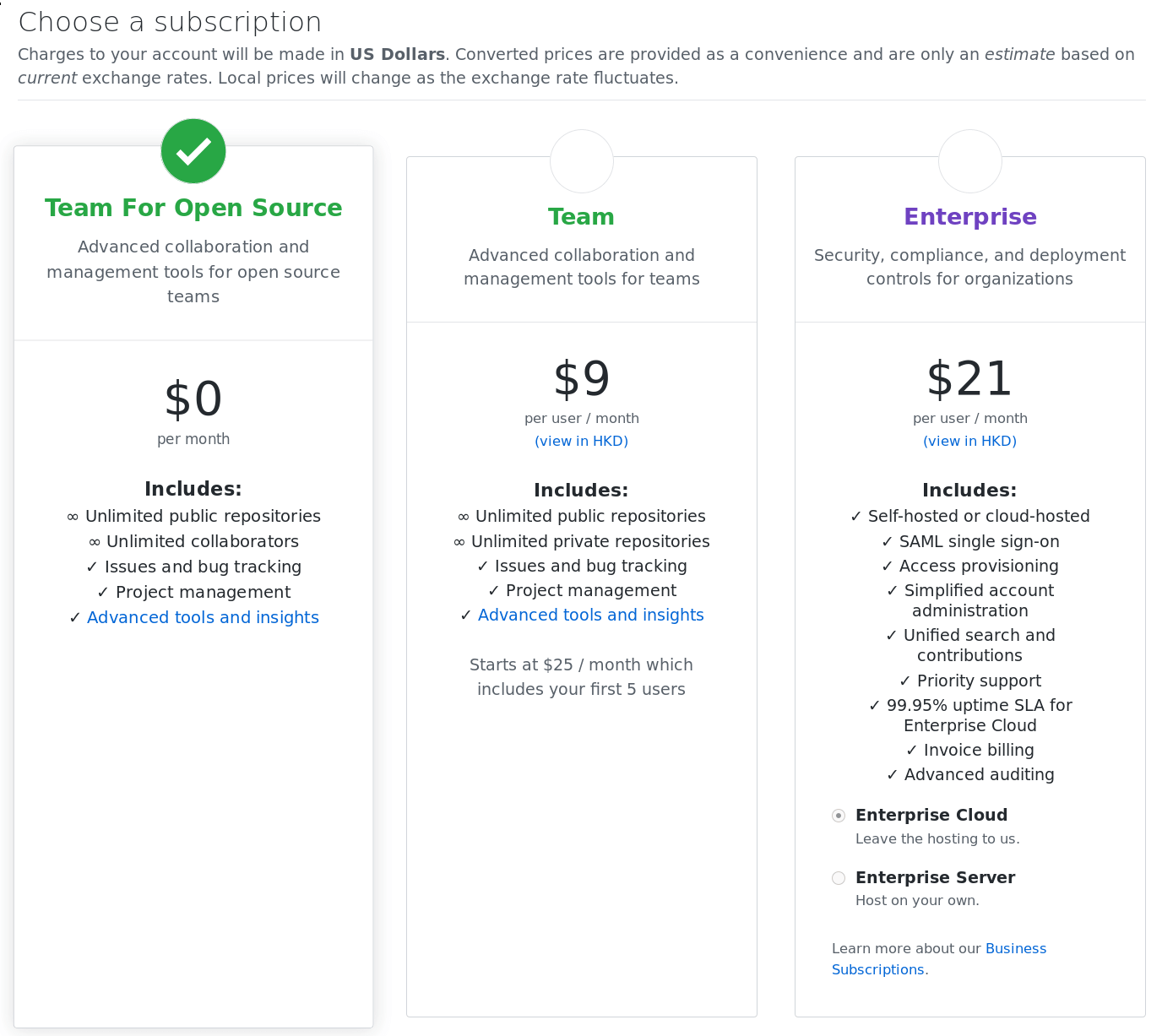 GitHub prices2