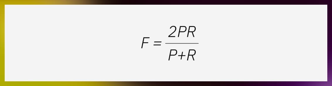 F1 score formula