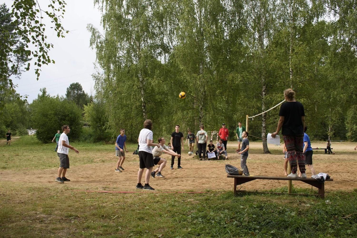 people on a field