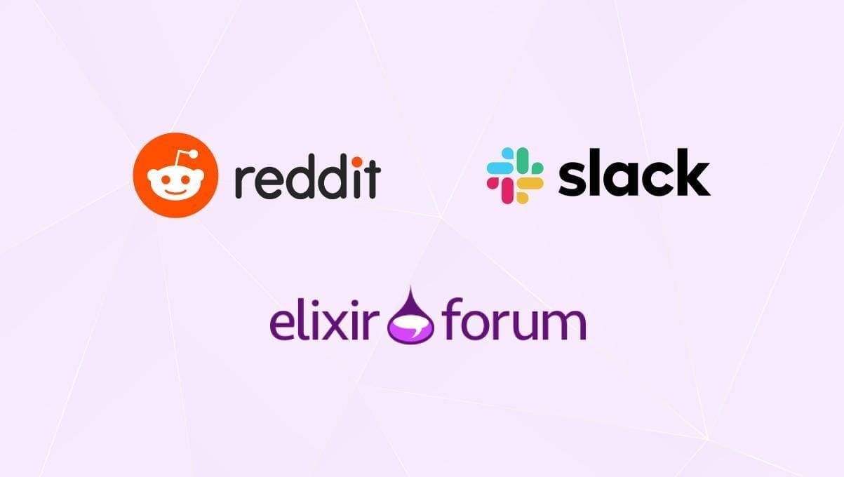 Slack, Reddit, Elixir Forum logo