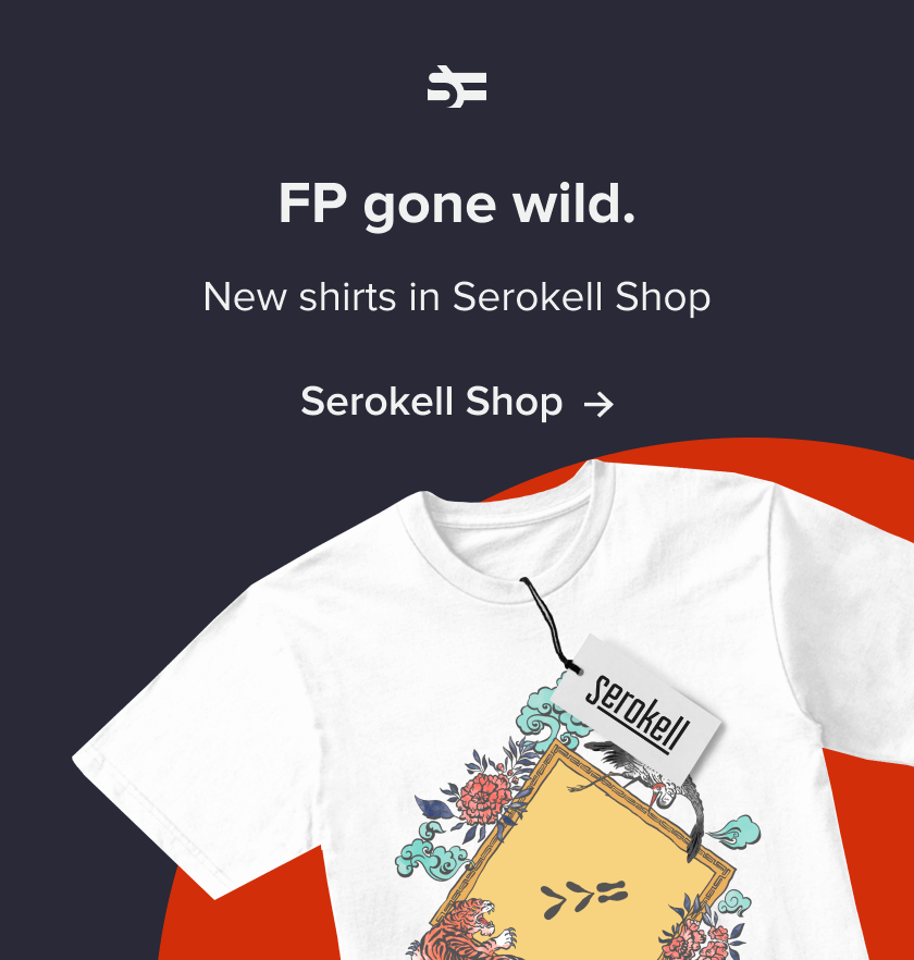 Banner that links to Serokell Shop. You can buy stylish FP T-shirts there!
