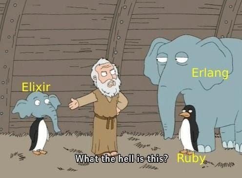 Elixir Erlang meme