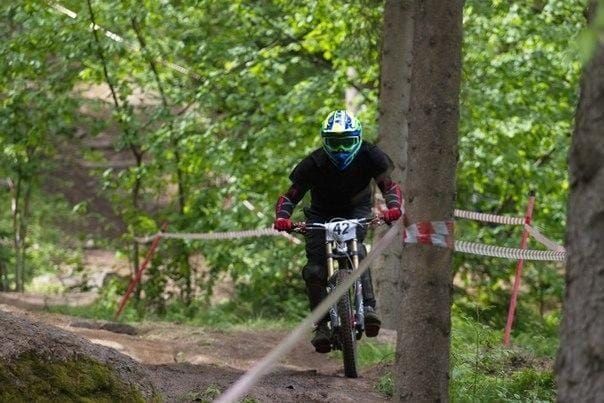 Arseniy on mountain bike