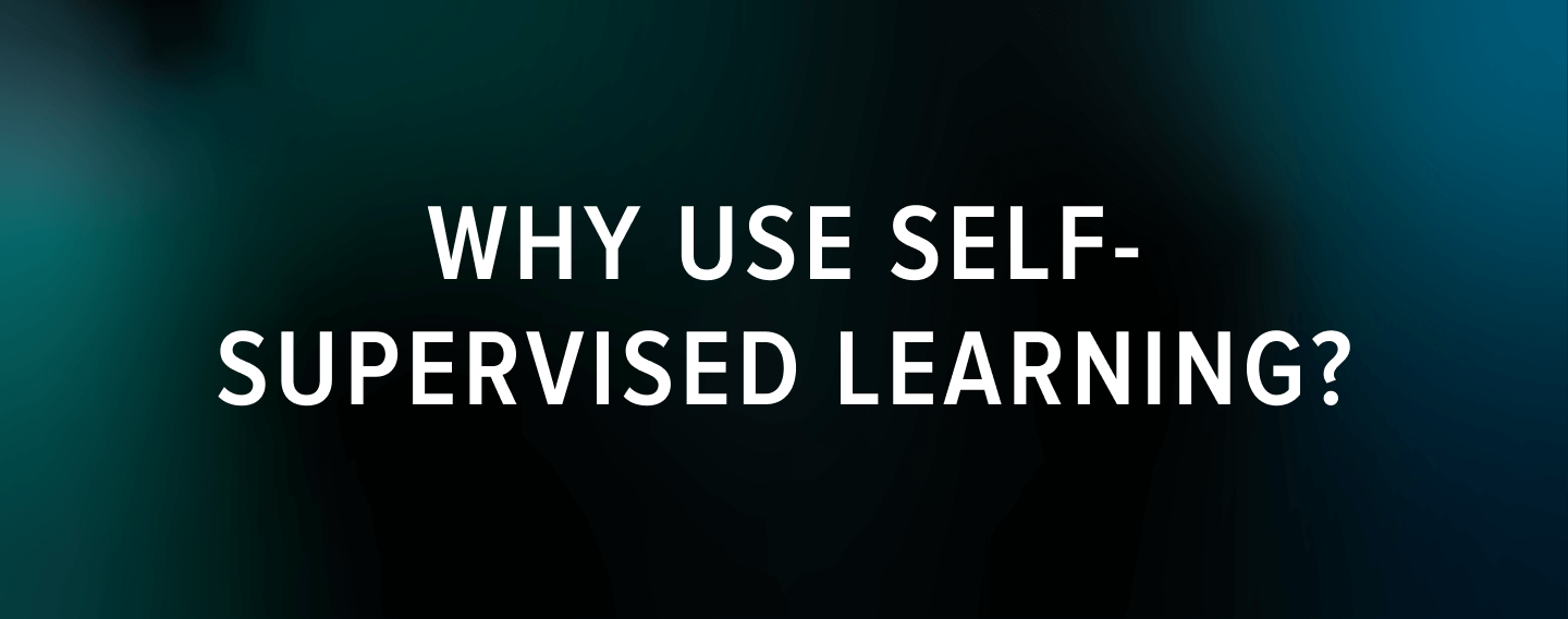 Why use self-supervised learning?