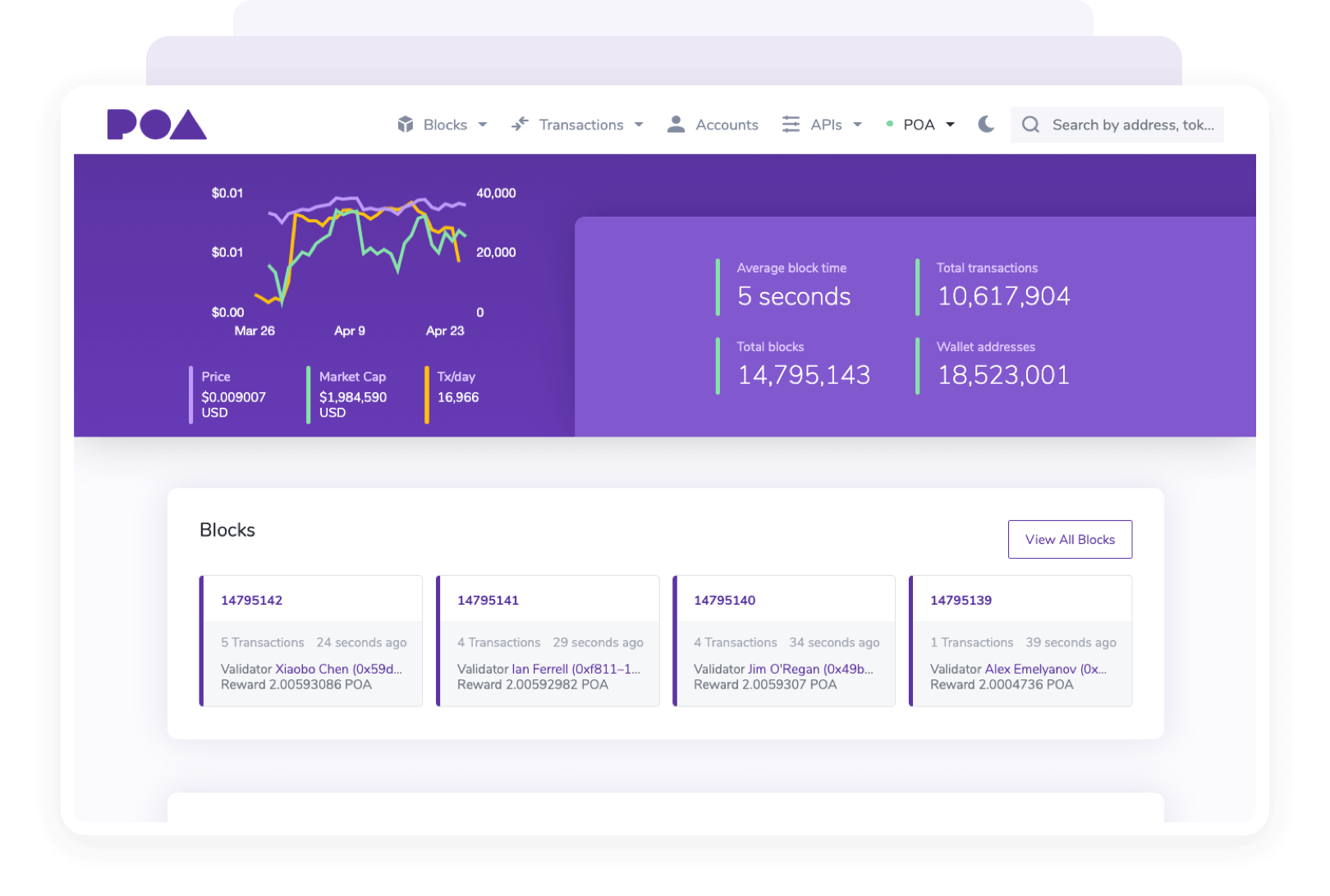 Serokell portfolio: blockchain explorer